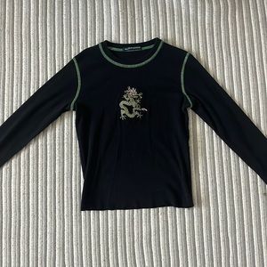 Black Brandy Melville Dragon Long Sleeve